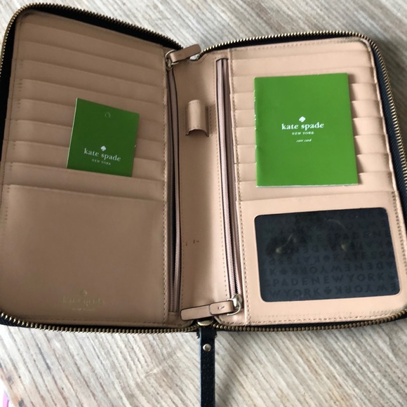 kate spade Bags Kate Spade Black Zip Travel Wallet Poshmark